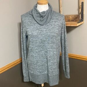 Gap olive green Heather cowl neck long sleeve tunic sweater size XS